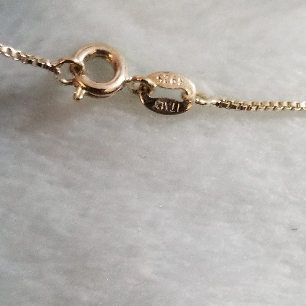 925 Silver Moon Cat Necklace - Picture 4 of 4